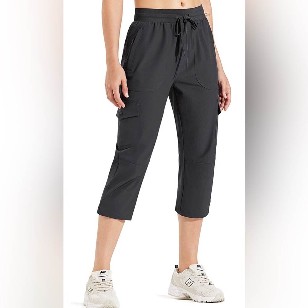 Libin Women's Hiking Cargo Joggers Pants Lightweight Capris Golf Pants